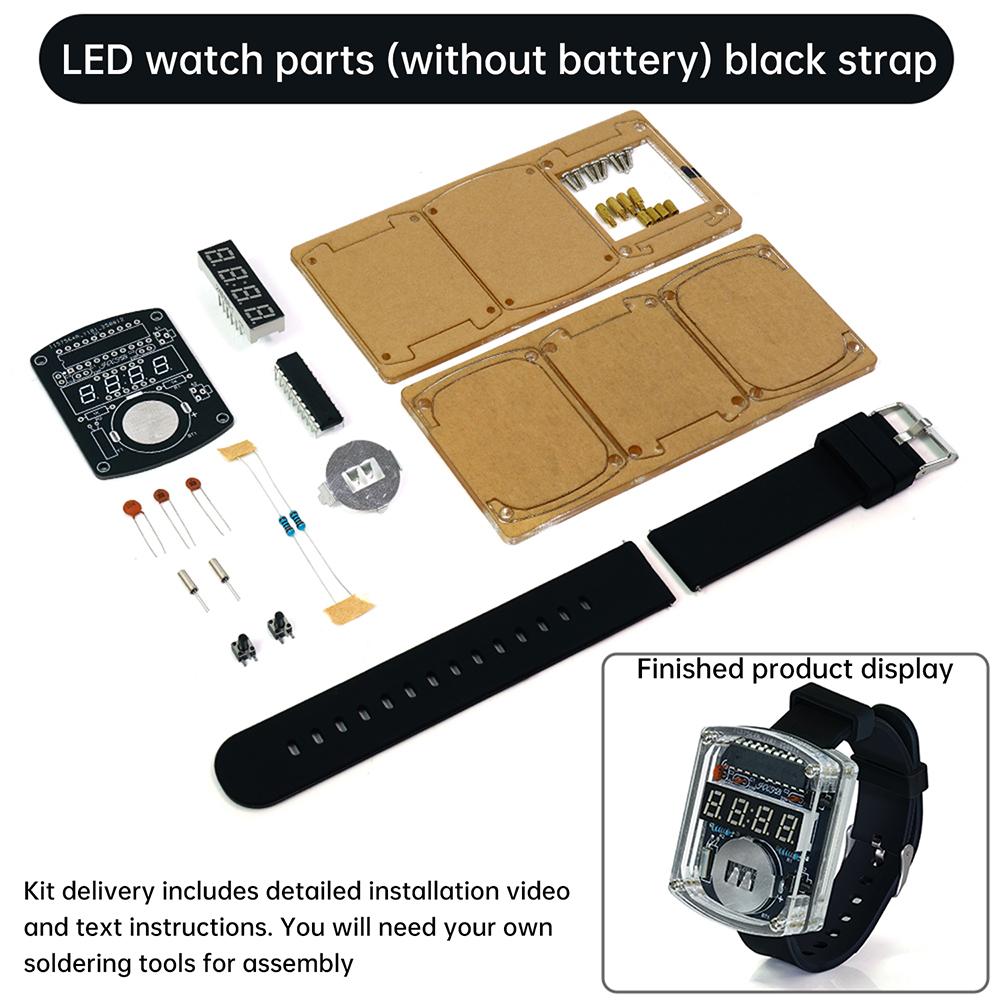 LED Watch 0.28-inch Red Display Digital Tube Microcontroller Clock Assembly Circuit Board Making Welding Practice DIY Electronic чёрный
LED Watch 0.28-inch Red Display Digital Tube Microcontroller Clock Assembly Circuit Board Making Welding Practice DIY Electronic чёрный