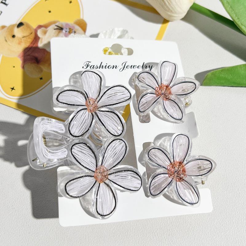 Graffiti Flower Hair Clips Double Flower Plate Hair Gripper Back of The Head Shark Clip Set of Hair Accessories PS світло-рожевий колір
Graffiti Flower Hair Clips Double Flower Plate Hair Gripper Back of The Head Shark Clip Set of Hair Accessories PS світло-рожевий колір