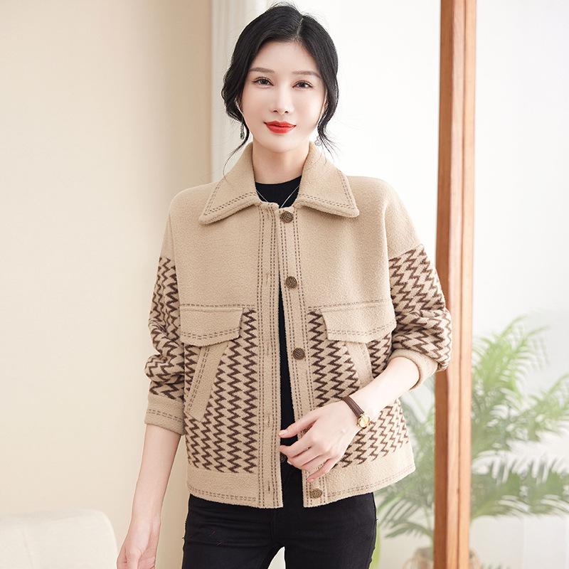Mom s Spring/Autumn Woolen Coat: 2026 Casual Striped Lapel for Middle-Aged Women XL (for 120-130 jin)
Mom s Spring/Autumn Woolen Coat: 2026 Casual Striped Lapel for Middle-Aged Women XL (for 120-130 jin)