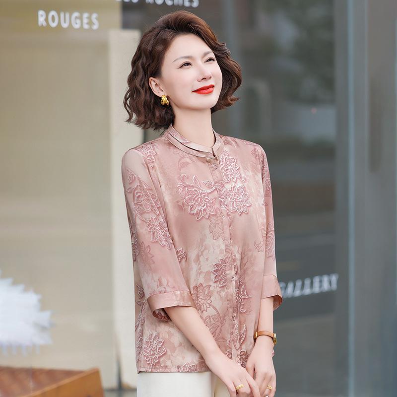 2026 Seven-Sleeve Printed Top for Middle-Aged and Elderly Mothers - Summer Thin, Chinese Style, Flattering, Loose, Versatile Shirt XL (90-105 jin) рожевий
2026 Seven-Sleeve Printed Top for Middle-Aged and Elderly Mothers - Summer Thin, Chinese Style, Flattering, Loose, Versatile Shirt XL (90-105 jin) рожевий