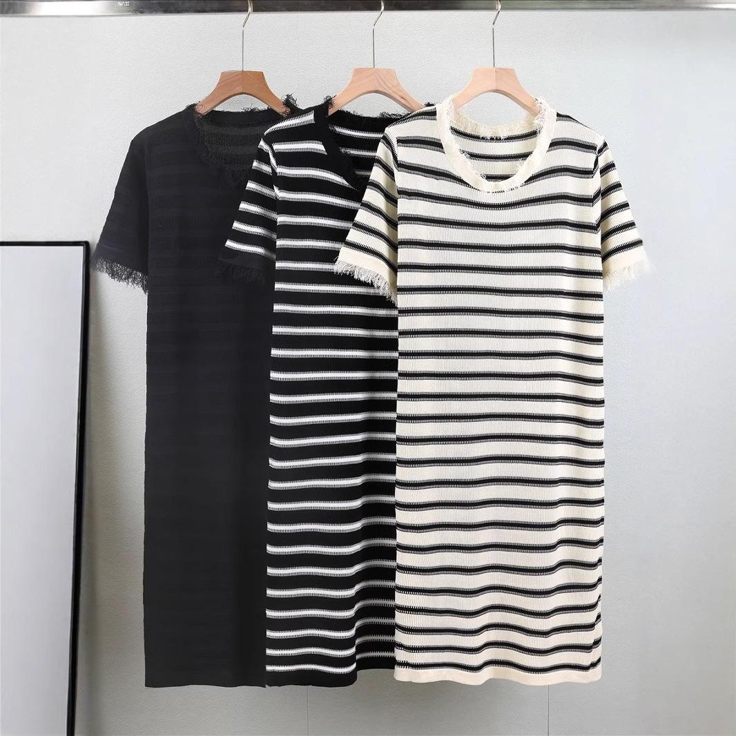 Women s Striped Tassel Round Neck Knitted Dress – Summer Slim-Fit, Mid-Length One Size
Women s Striped Tassel Round Neck Knitted Dress – Summer Slim-Fit, Mid-Length One Size