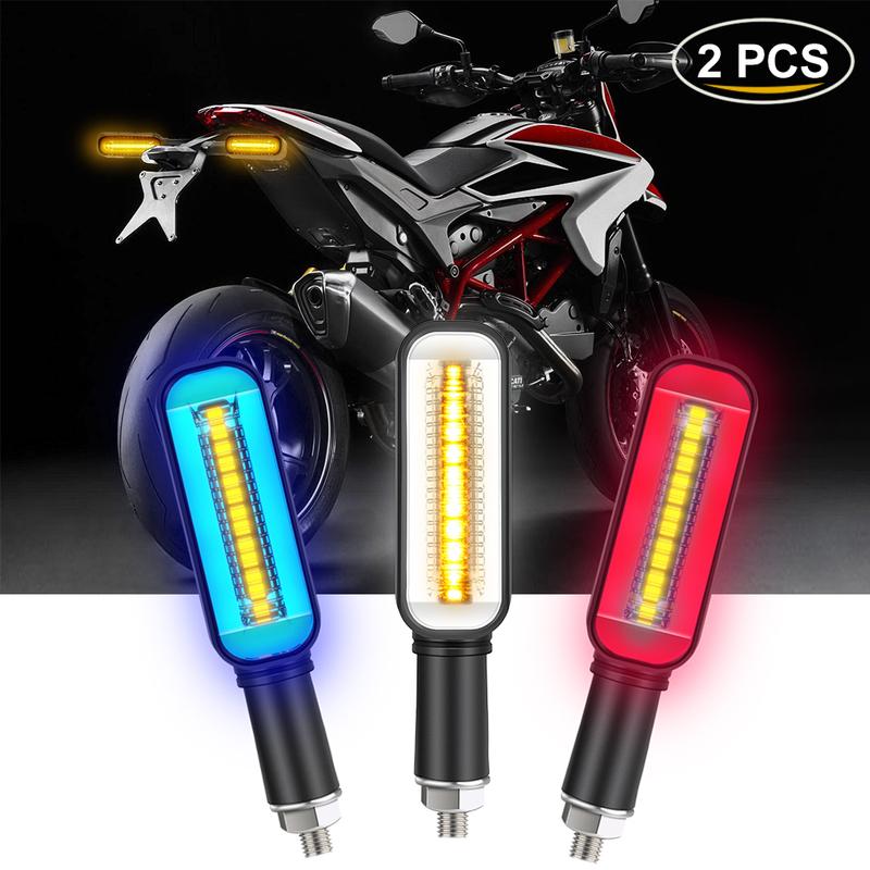 2Pcs Universal LED Motorcycle Turn Signal Lights DRL Moto Flashing Indicator Blinker Flowing Flasher Moto Tail Flexible Lamp 12V Red Yellow
2Pcs Universal LED Motorcycle Turn Signal Lights DRL Moto Flashing Indicator Blinker Flowing Flasher Moto Tail Flexible Lamp 12V Red Yellow