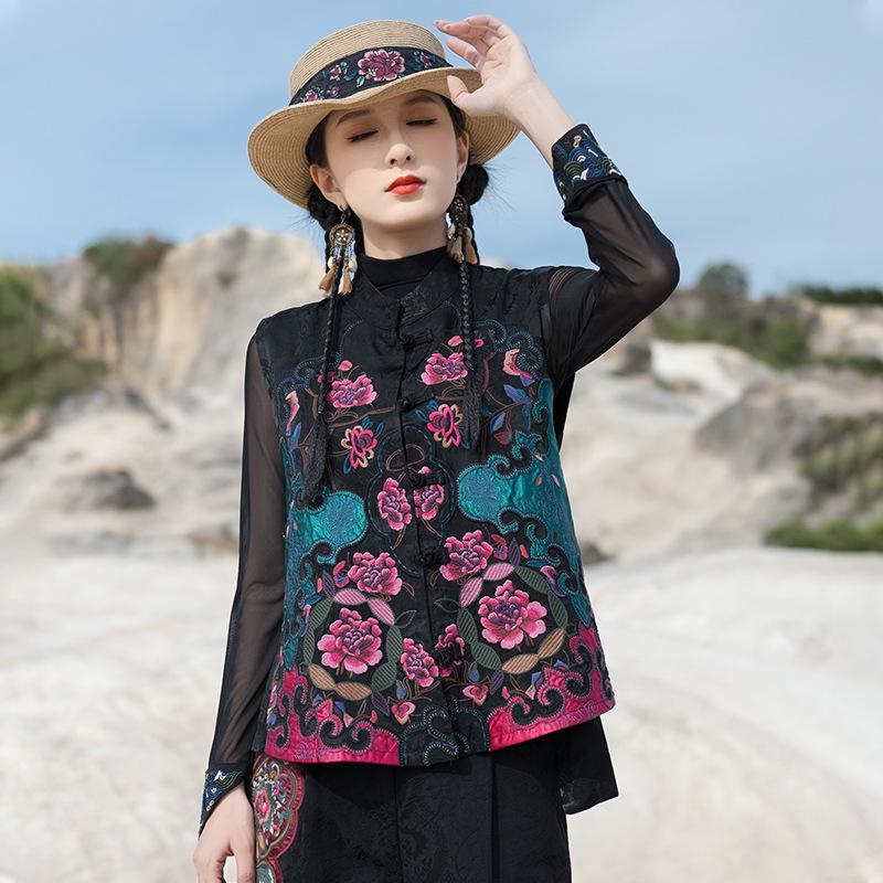 Women s Ethnic Embroidered Sleeveless Vest - Chinese Style Casual Tank Top Medium чёрный
Women s Ethnic Embroidered Sleeveless Vest - Chinese Style Casual Tank Top Medium чёрный