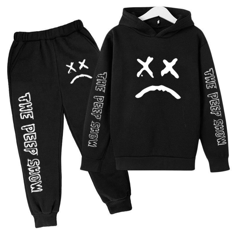 The Peep Show Kids Hoodie Set, Boys Girls Cotton Sweatshirt and Pants 2 Piece Outfit, Sad Face Print Streetwear Tracksuit 160cm чёрный
The Peep Show Kids Hoodie Set, Boys Girls Cotton Sweatshirt and Pants 2 Piece Outfit, Sad Face Print Streetwear Tracksuit 160cm чёрный