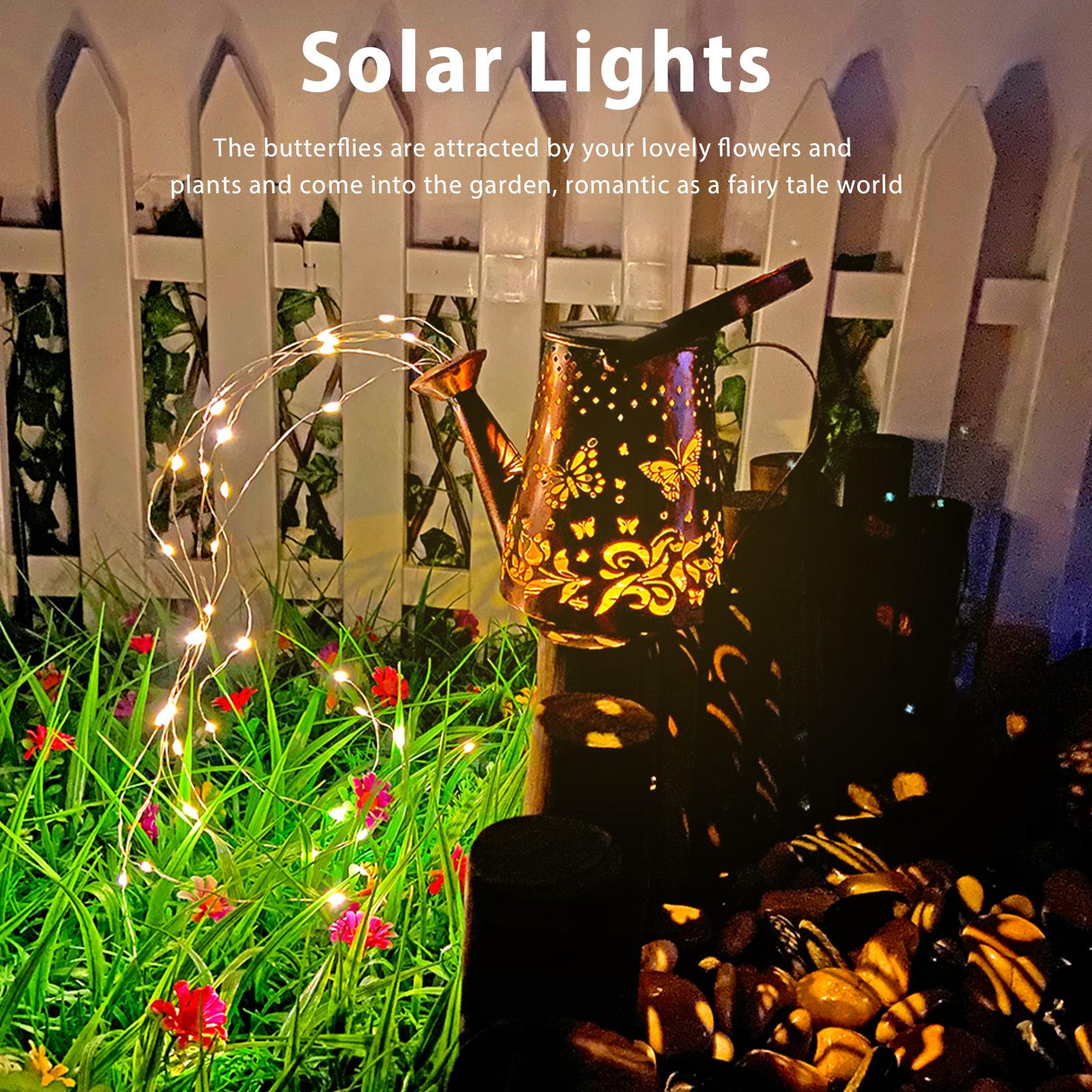 Solar Watering Can Light Butterfly Hanging Waterfall Lamp Waterproof Outdoor Garden Decoration Yard Porch Lawn Landscape Lamp
Solar Watering Can Light Butterfly Hanging Waterfall Lamp Waterproof Outdoor Garden Decoration Yard Porch Lawn Landscape Lamp