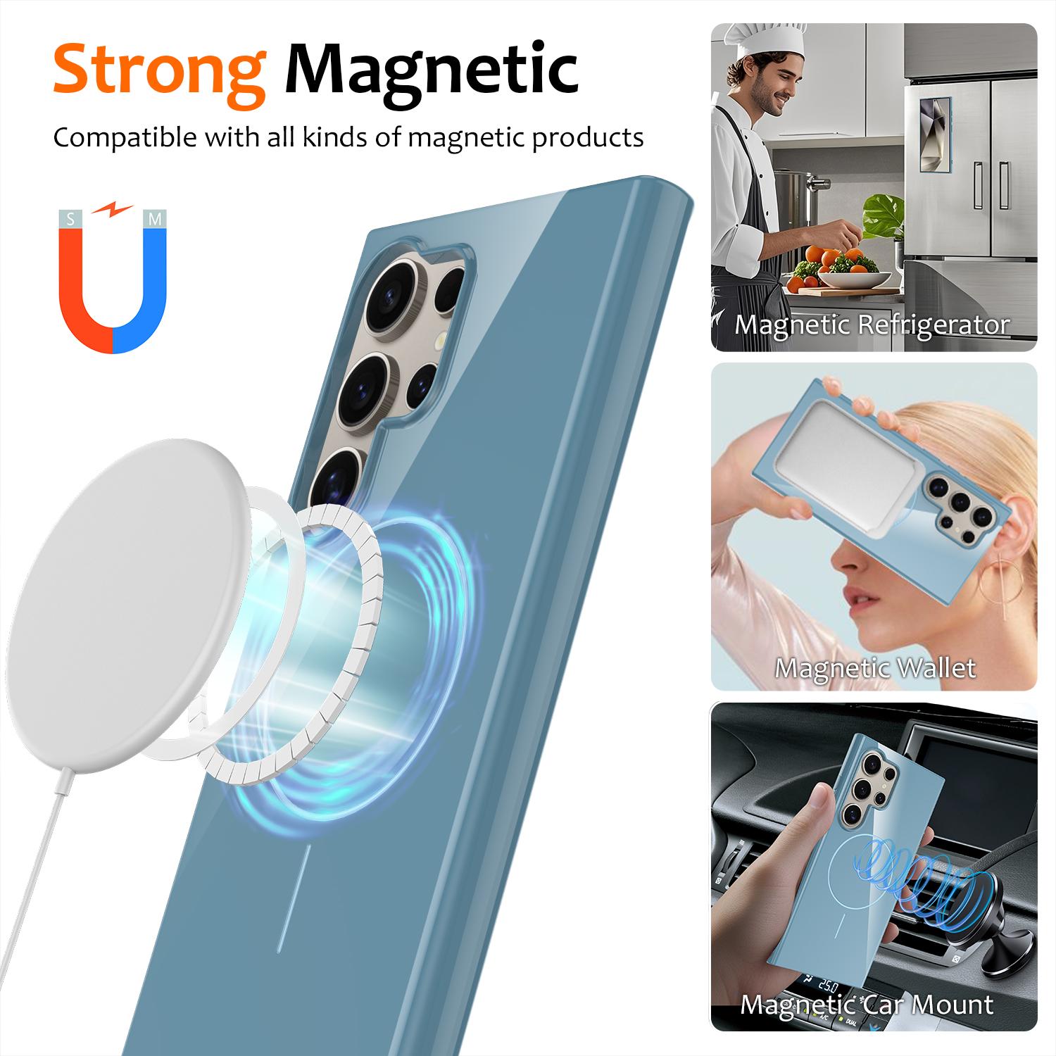 For Samsung Galaxy S23 Ultra Magnetic Case Compatible with MagSafe TPU Phone Back Cover with Lanyard Blue
For Samsung Galaxy S23 Ultra Magnetic Case Compatible with MagSafe TPU Phone Back Cover with Lanyard Blue