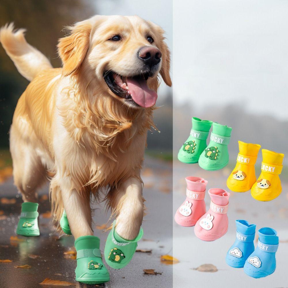 4pcs/set Cartoon Anti-slip Pet Rainshoe Waterproof Dog Ankle Boots Cute Pet Foot Cover Outdoor L синій
4pcs/set Cartoon Anti-slip Pet Rainshoe Waterproof Dog Ankle Boots Cute Pet Foot Cover Outdoor L синій