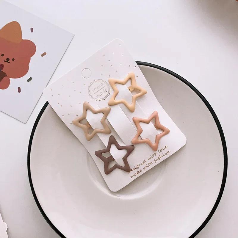 3/4pcs Frosted Simplicity Hairpins for Girls Star Oval Triangle Square Hair Clips for Kids Snap Hair Clips Hairpins Click Clack
3/4pcs Frosted Simplicity Hairpins for Girls Star Oval Triangle Square Hair Clips for Kids Snap Hair Clips Hairpins Click Clack