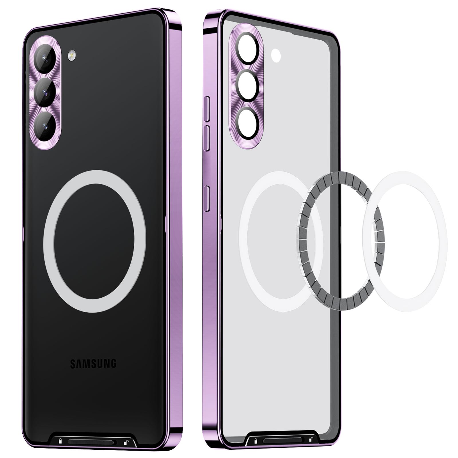 For Samsung Galaxy S23 FE Magnetic Phone Case Camera Protection Metal Frame Matte Back Cover Purple
For Samsung Galaxy S23 FE Magnetic Phone Case Camera Protection Metal Frame Matte Back Cover Purple