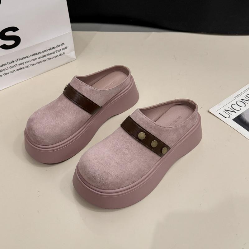Casual thick-soled one-pedal Boken slippers women s outerwear spring and summer new retro versatile bag head half slippers 40 жовтий
Casual thick-soled one-pedal Boken slippers women s outerwear spring and summer new retro versatile bag head half slippers 40 жовтий