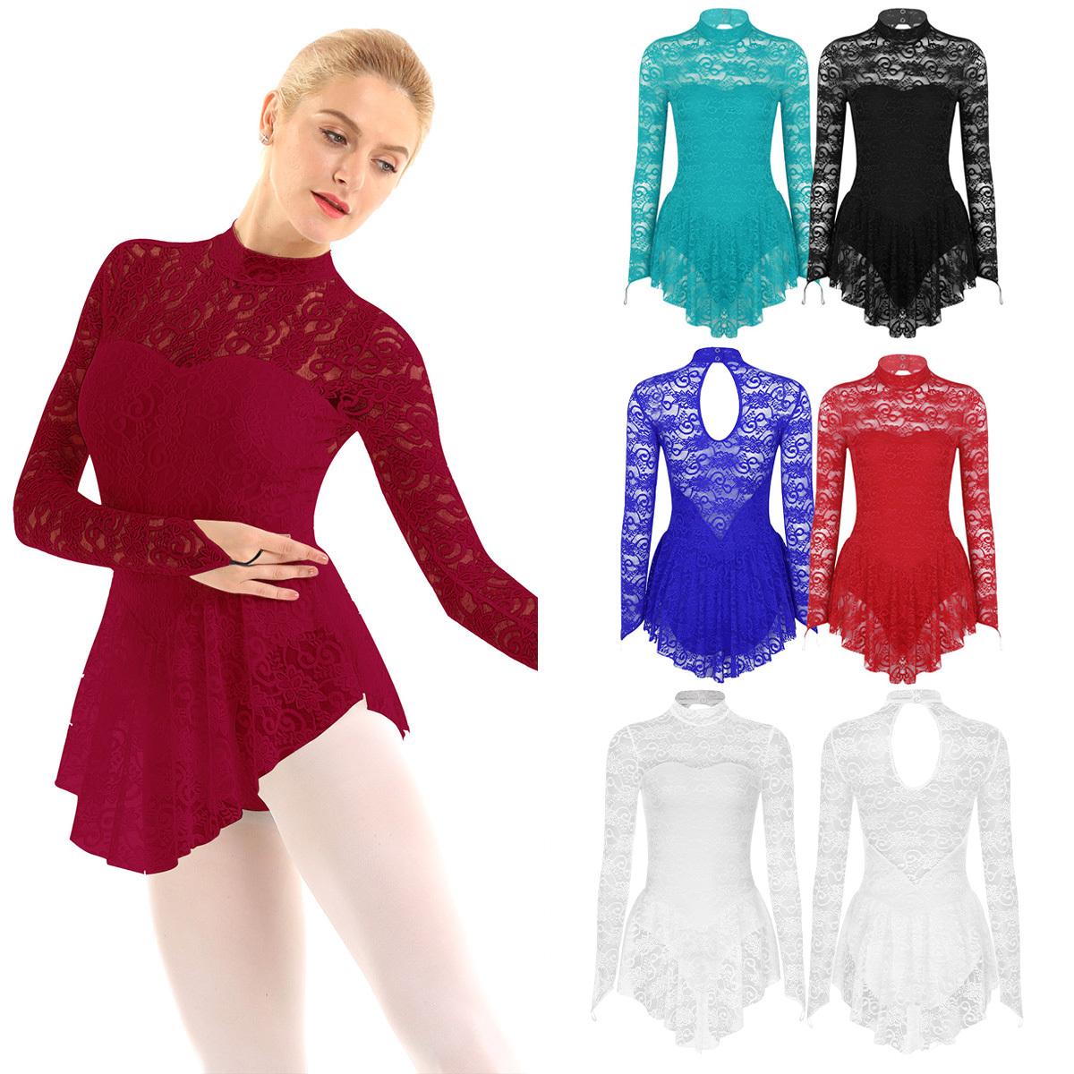 Womens Mock Neck Long Sleeve Lace Leotard Figure Skating Ballet Dance Dress Roller Skating Performance Wear XL слонова кістка
Womens Mock Neck Long Sleeve Lace Leotard Figure Skating Ballet Dance Dress Roller Skating Performance Wear XL слонова кістка