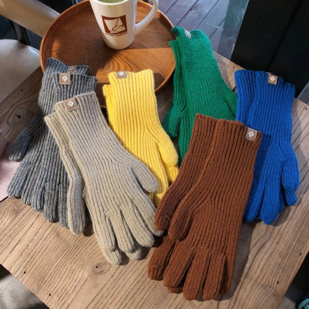 Knitting Gloves Five Finger Cycling Driving Gloves Fashion Full Finger Mittens Female білий
Knitting Gloves Five Finger Cycling Driving Gloves Fashion Full Finger Mittens Female білий
