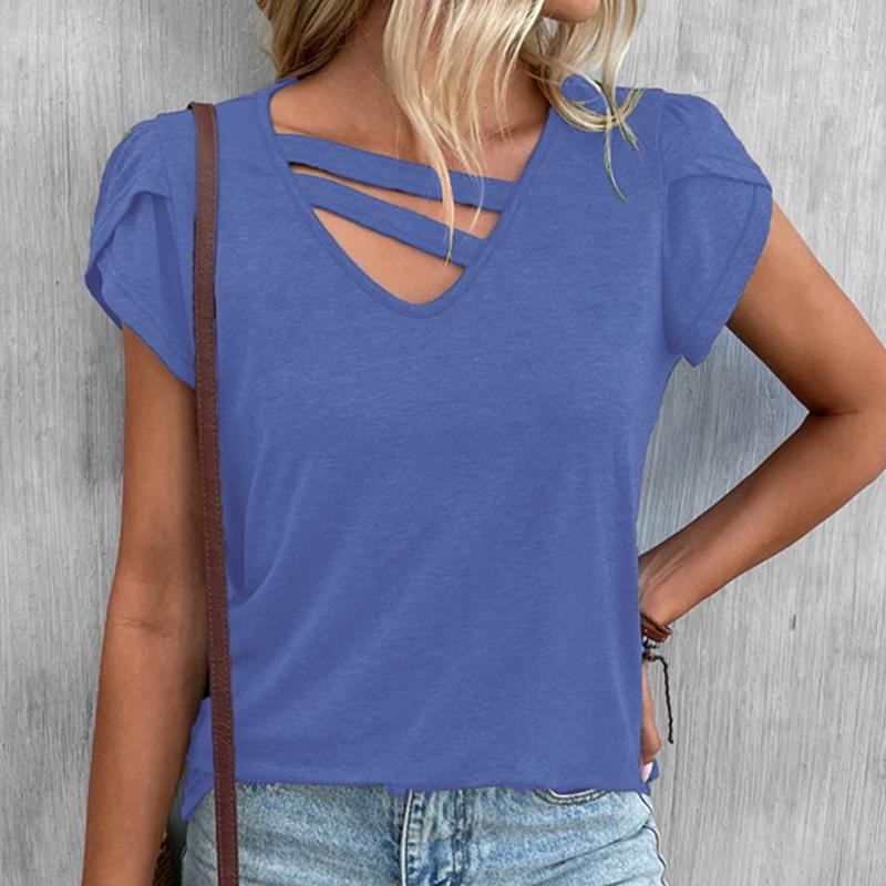 Женская весенне-летняя однотонная блузка с V-образным вырезом, повседневная свободная футболка с рукавами-лепестками 3XL синий
Женская весенне-летняя однотонная блузка с V-образным вырезом, повседневная свободная футболка с рукавами-лепестками 3XL синий