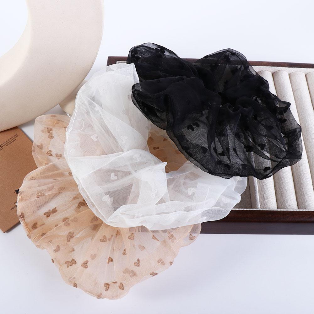 Love Print Women Hair Bands High Horsetail Hair Rope Organza Heart Scrunchies Hair Rubber Bands
Love Print Women Hair Bands High Horsetail Hair Rope Organza Heart Scrunchies Hair Rubber Bands