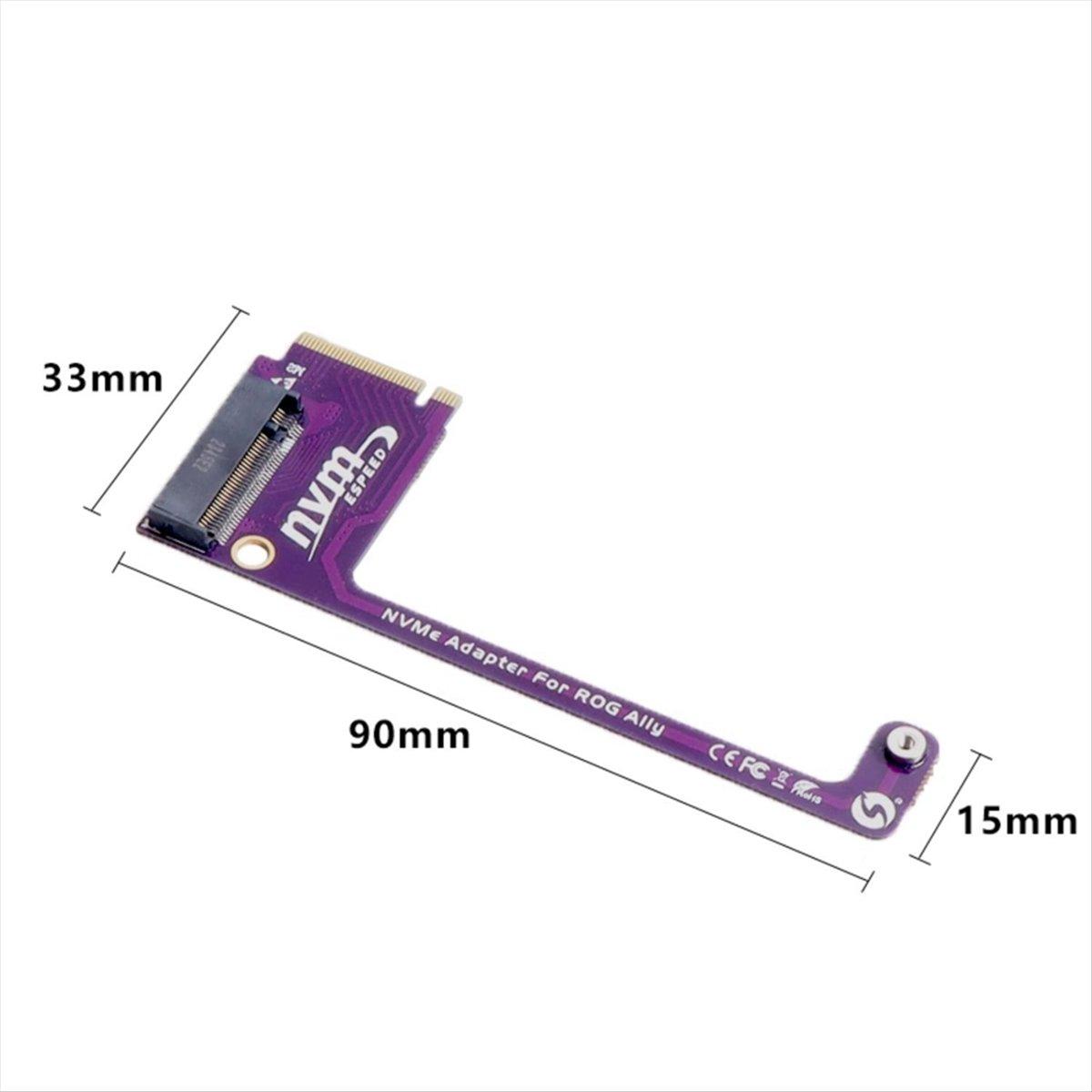For Ally M.2 NVME Transfer Card 2230 to 2280 NVME 90° M2 Adapter Card for Ally Modified Game Accessories China Mainland
For Ally M.2 NVME Transfer Card 2230 to 2280 NVME 90° M2 Adapter Card for Ally Modified Game Accessories China Mainland