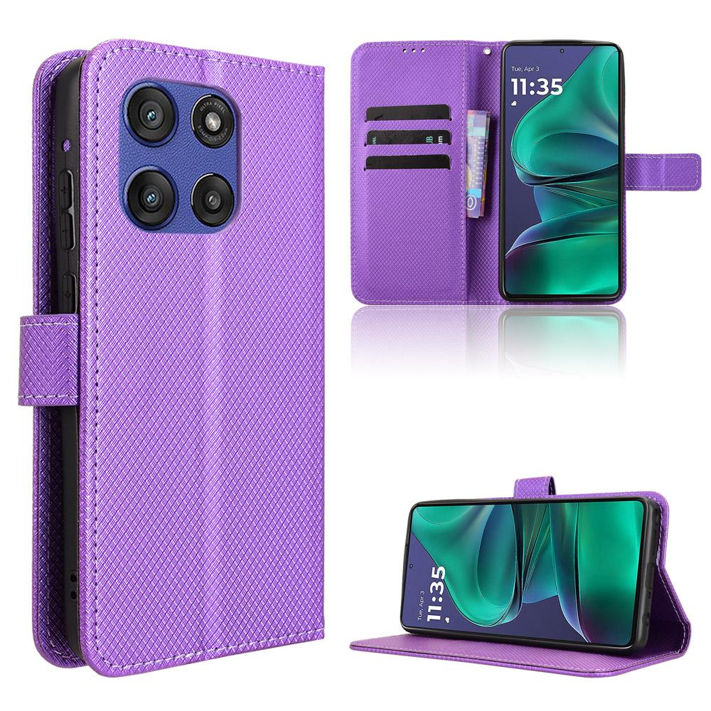 For Motorola Moto G Stylus 5G (2025)/Motorola Edge 60 Stylus 5G Leather Wallet Case with Strap Diamond Texture Phone Cover Purple
For Motorola Moto G Stylus 5G (2025)/Motorola Edge 60 Stylus 5G Leather Wallet Case with Strap Diamond Texture Phone Cover Purple