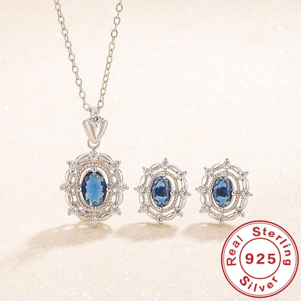 925 Sterling Copper Crystal Oval Flower Necklace Earrings Zircon Set for Women Engagement 45cm and 20cm мідний
925 Sterling Copper Crystal Oval Flower Necklace Earrings Zircon Set for Women Engagement 45cm and 20cm мідний