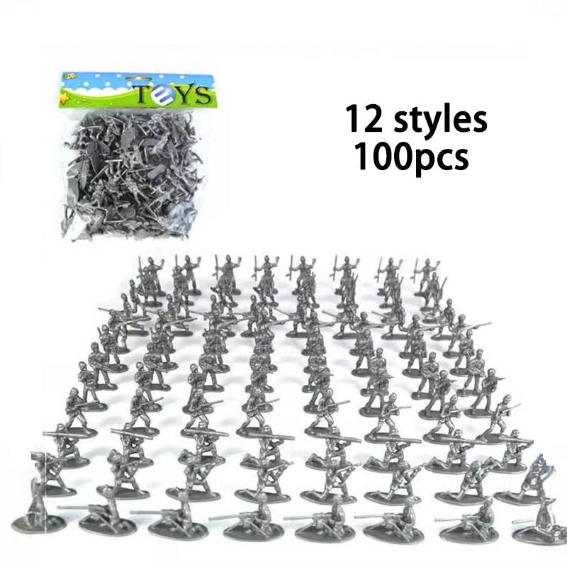 100 Pcs Army Men Toy Military Model Sets Of Toys Army Plastic Soldier Figures Accessories Toy Birthday Gifts For Kids срібний
100 Pcs Army Men Toy Military Model Sets Of Toys Army Plastic Soldier Figures Accessories Toy Birthday Gifts For Kids срібний