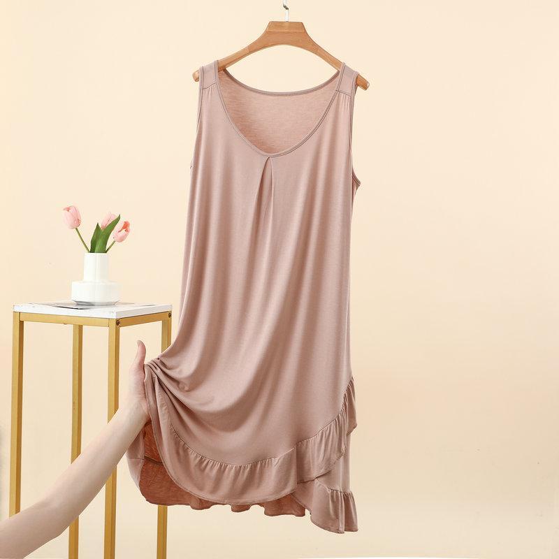 Summer Women s Modal V-Neck Ruffle Trim Sweet Stylish Nightgown Loose Comfy Flattering Plus Size Tank Sleep Dress 2XL шампанського
Summer Women s Modal V-Neck Ruffle Trim Sweet Stylish Nightgown Loose Comfy Flattering Plus Size Tank Sleep Dress 2XL шампанського