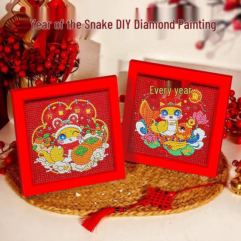 Year of the Snake Diamond Painting - Handmade DIY Full Drill Spring Festival Decor for Kids
Year of the Snake Diamond Painting - Handmade DIY Full Drill Spring Festival Decor for Kids
