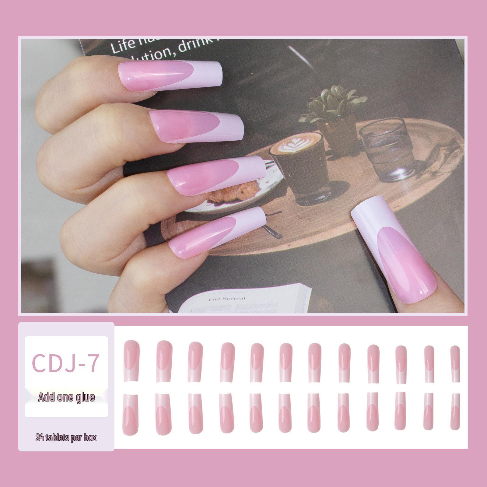 24-Piece Set: Extra Long Wearable French Nail Tips - European & American Style, Removable Manicure False Nails
24-Piece Set: Extra Long Wearable French Nail Tips - European & American Style, Removable Manicure False Nails