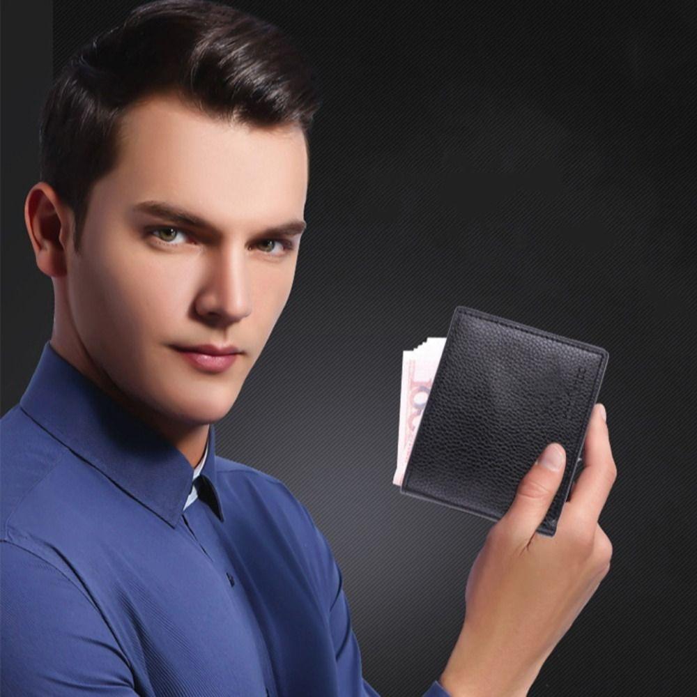 Soft Silky Men s Short Wallet Wear Resistant Male Leather Purse Casual Anti-theft Cash Bag Outdoor 
Soft Silky Men s Short Wallet Wear Resistant Male Leather Purse Casual Anti-theft Cash Bag Outdoor