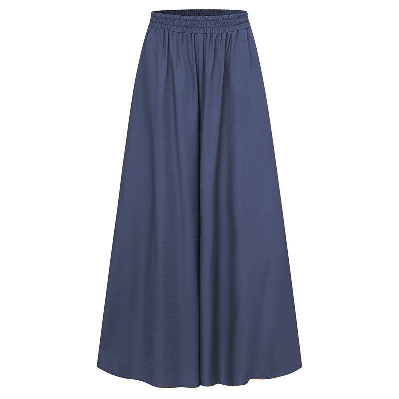 Cross-Border 2025 Amazon European and American Summer New Style Loose Plus-Size Elastic Waist Wide-Leg Pants Flared Beach Casual Pants Blue L
Cross-Border 2025 Amazon European and American Summer New Style Loose Plus-Size Elastic Waist Wide-Leg Pants Flared Beach Casual Pants Blue L