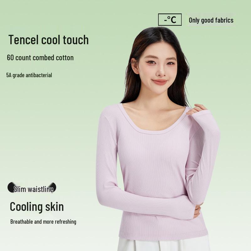 Women s Spring/Summer Slim Fit Long Sleeve T-Shirt - High Elastic, Breathable, Solid Color Base Layer Top L (100-115 jin)
Women s Spring/Summer Slim Fit Long Sleeve T-Shirt - High Elastic, Breathable, Solid Color Base Layer Top L (100-115 jin)