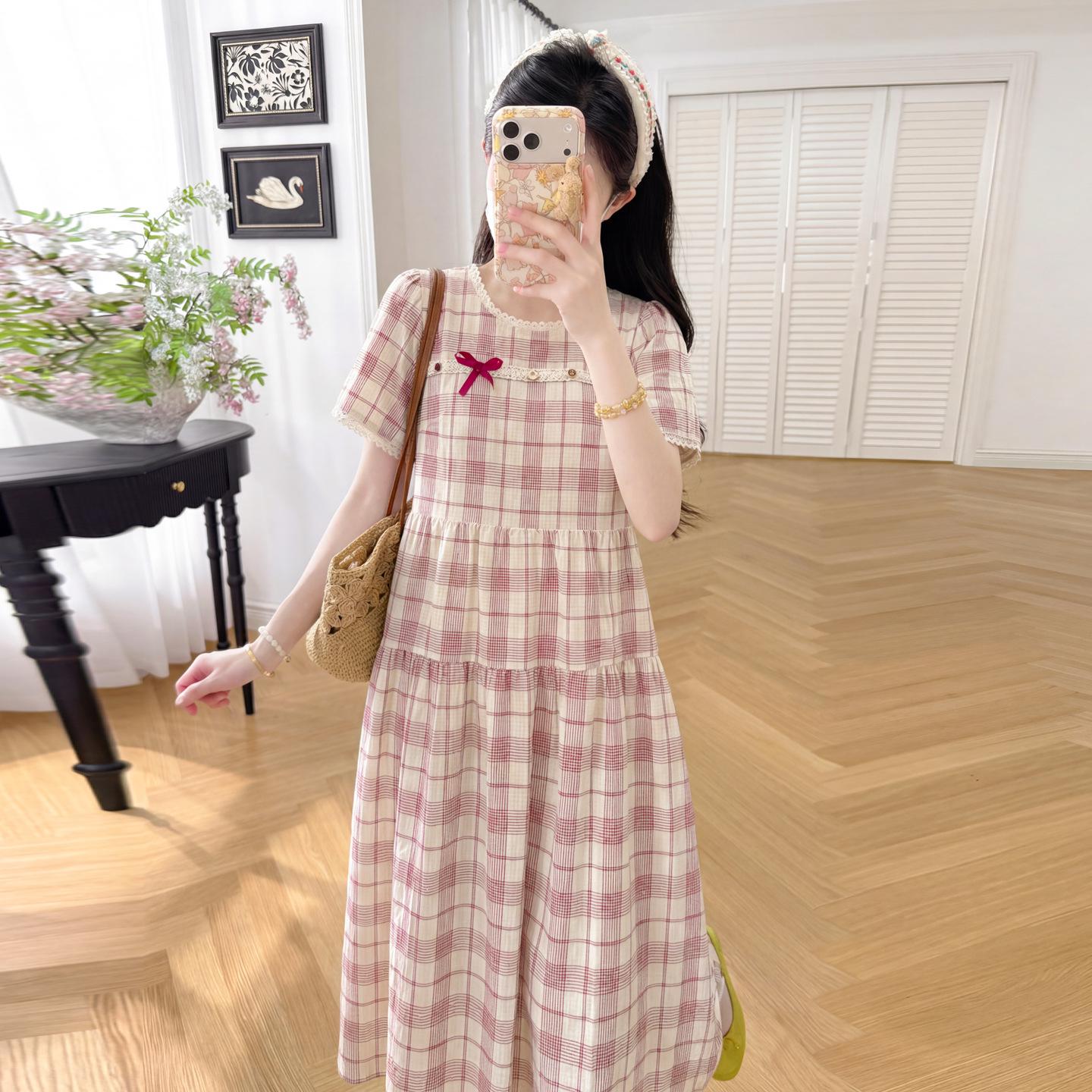 2026 Summer Maternity Plaid Short-Sleeve Dress: Korean Loose, Belly-Covering, Sweet Style Extra Large
2026 Summer Maternity Plaid Short-Sleeve Dress: Korean Loose, Belly-Covering, Sweet Style Extra Large