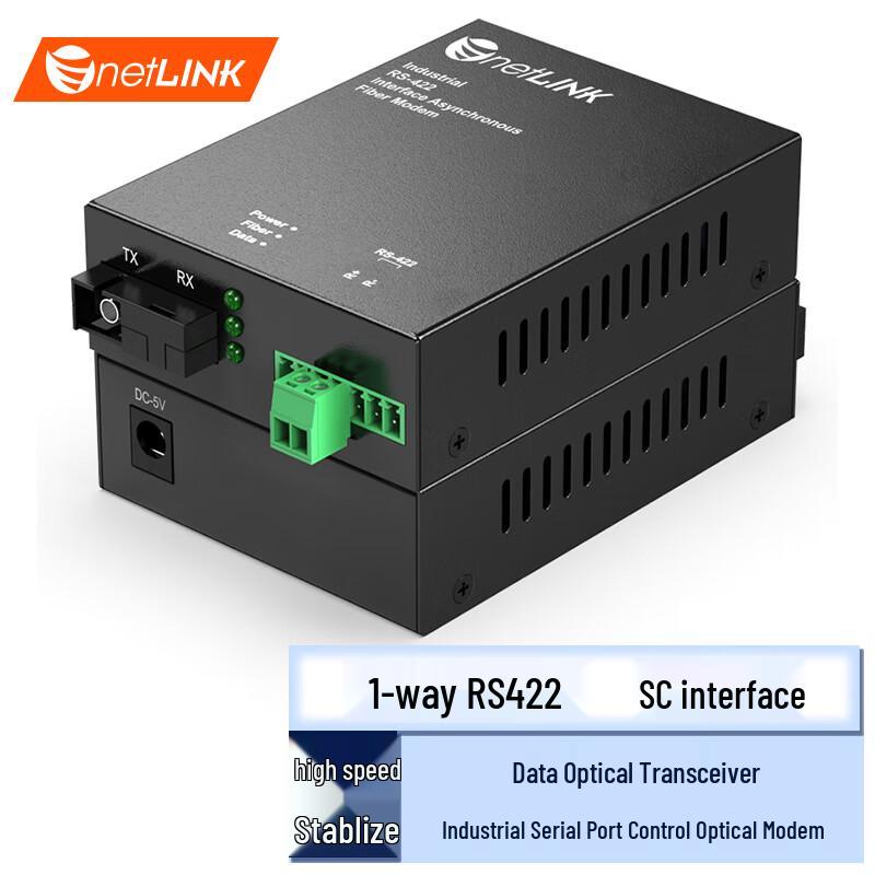 netLINK Industrial Serial Data Fiber Optic Transceiver SC
netLINK Industrial Serial Data Fiber Optic Transceiver SC