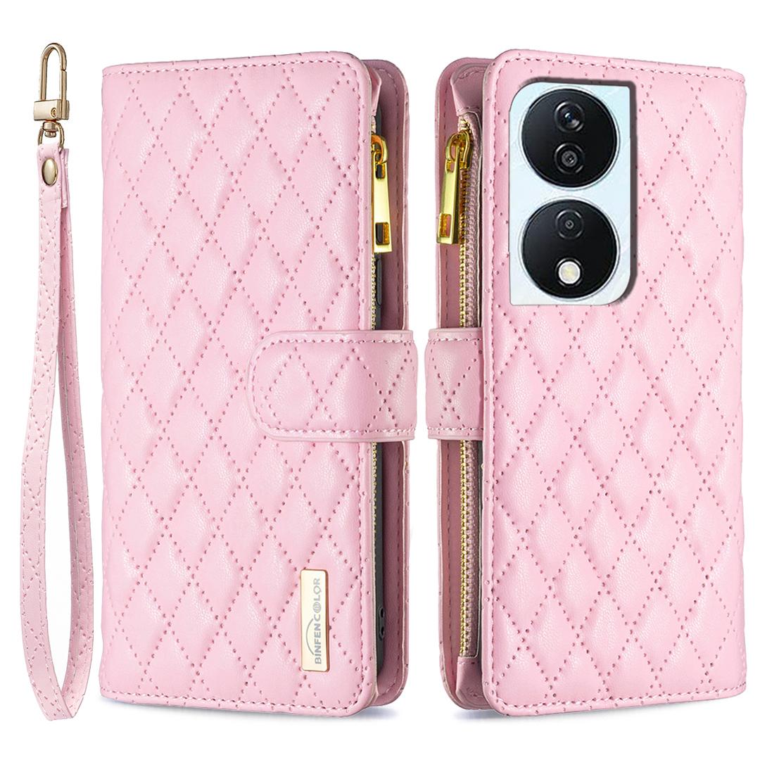 BINFEN COLOR BF Style-15 Для Honor X7b 4G/90 Умный кожаный чехол-кошелек Карман на молнии Подставка Чехол для телефона Pink
BINFEN COLOR BF Style-15 Для Honor X7b 4G/90 Умный кожаный чехол-кошелек Карман на молнии Подставка Чехол для телефона Pink