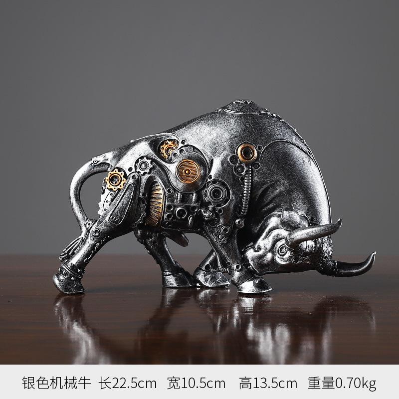 Nordic Steampunk Bull Statue in Gold or Silver, Resin Blessing Sculpture for Desk Entrance Cabinet & Home Decor срібний
Nordic Steampunk Bull Statue in Gold or Silver, Resin Blessing Sculpture for Desk Entrance Cabinet & Home Decor срібний