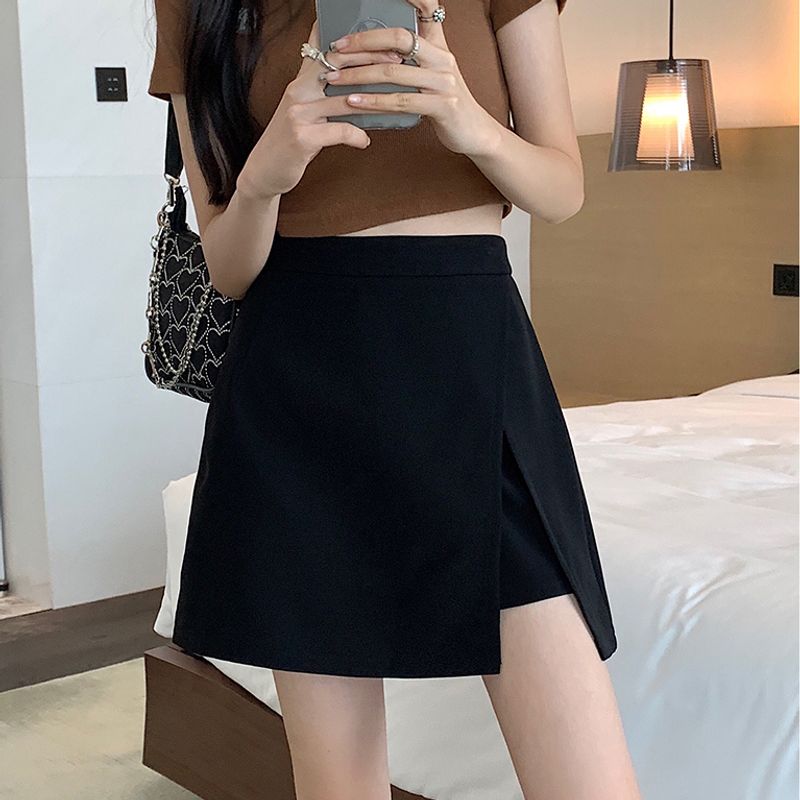 Early Sichuan Young Adult ~ Chubby Girl High Waist Skirt Sneaky Design Slit Slim Looking Culottes High Waist Asymmetrical A- Line Skirt Black Culottes M
Early Sichuan Young Adult ~ Chubby Girl High Waist Skirt Sneaky Design Slit Slim Looking Culottes High Waist Asymmetrical A- Line Skirt Black Culottes M