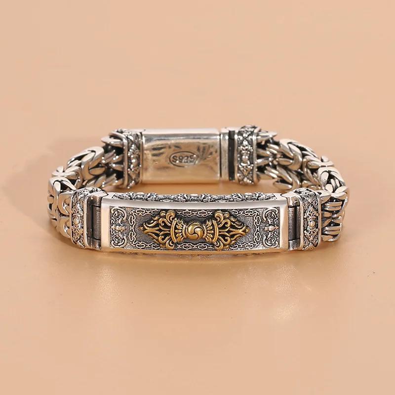 Buddhastone Серебряный Цвет Новый Паспарту Мужской Браслет Шесть Символов Мантра Плетение Ретро Цепь Украшения Для Рук 22cm
Buddhastone Серебряный Цвет Новый Паспарту Мужской Браслет Шесть Символов Мантра Плетение Ретро Цепь Украшения Для Рук 22cm