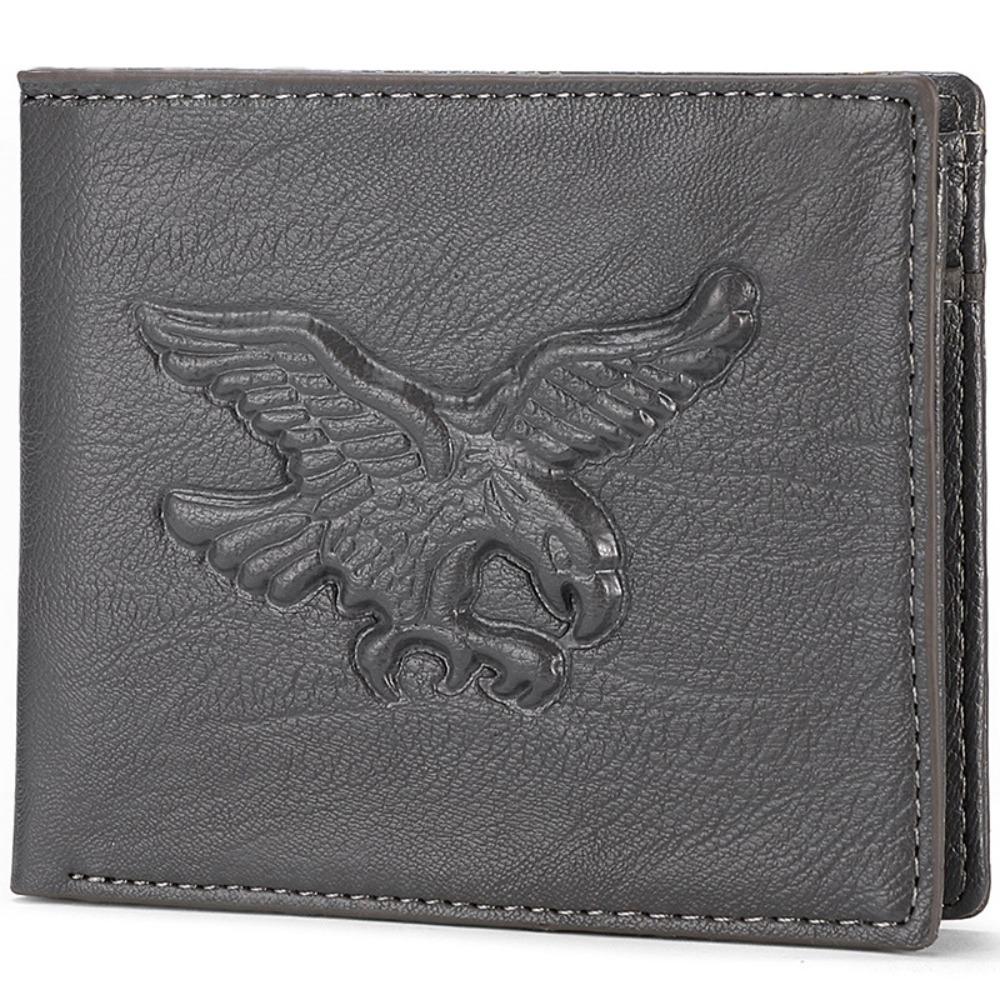 Cool PU Leather Men Short Wallet Black Grey Brown 3D Eagle Relief Pattern Leather Designer Wallet Credit Card Holders Men
Cool PU Leather Men Short Wallet Black Grey Brown 3D Eagle Relief Pattern Leather Designer Wallet Credit Card Holders Men
