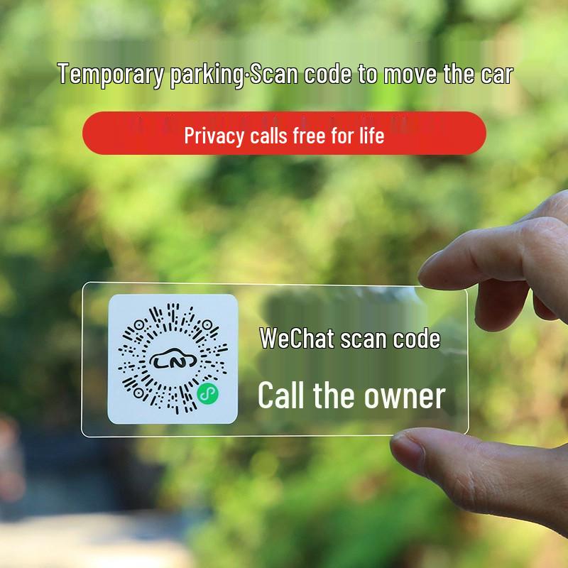 KT Cartoon Car QR Code Privacy Sticker - Temporary Movable Number Plate with Creative Electrostatic Design
KT Cartoon Car QR Code Privacy Sticker - Temporary Movable Number Plate with Creative Electrostatic Design