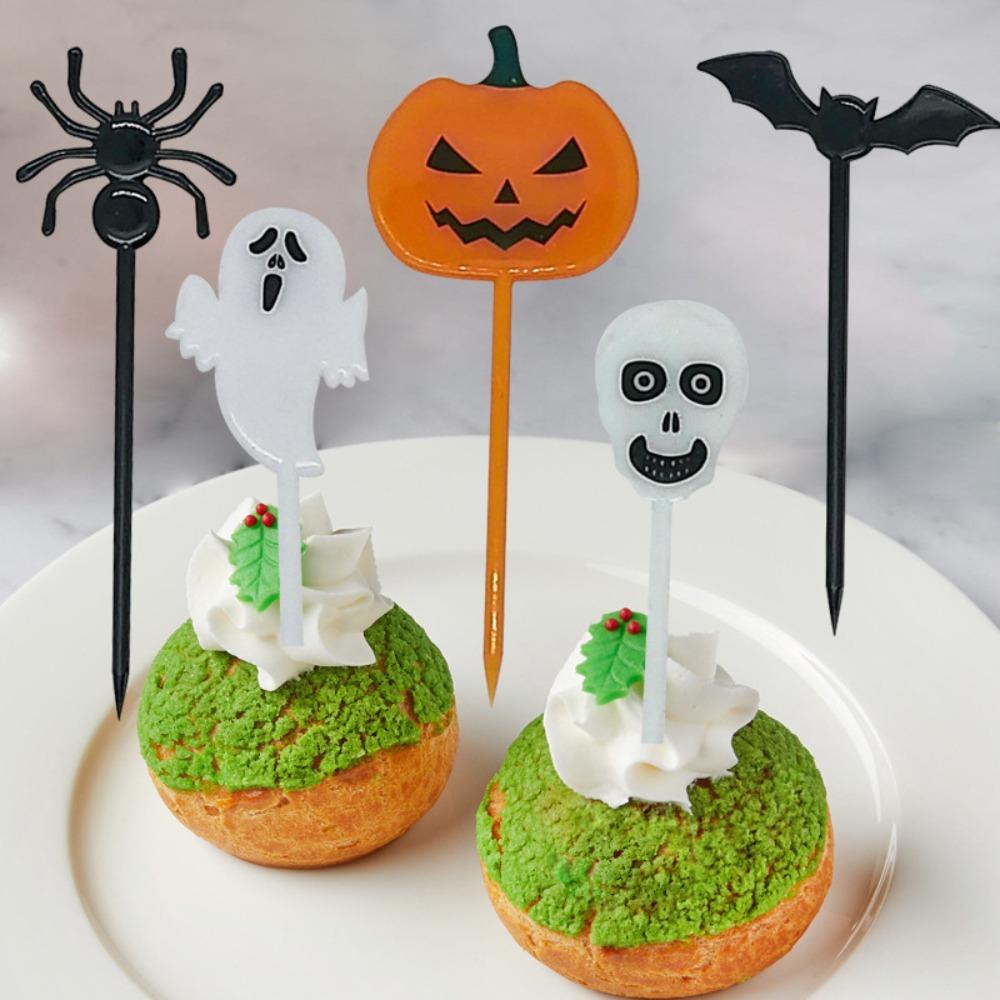 Multiple Style Halloween Fruit Toothpicks Ghost/Bat/Spider Pattern Cake Decoration Picks Hamburger
Multiple Style Halloween Fruit Toothpicks Ghost/Bat/Spider Pattern Cake Decoration Picks Hamburger