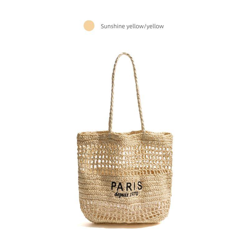 Ckkui Korean Letter Embroider Minimalist Straw Woven Bag Women s Seaside Holiday Idle Style Handbag Shoulder Bag Sunshine yellow
Ckkui Korean Letter Embroider Minimalist Straw Woven Bag Women s Seaside Holiday Idle Style Handbag Shoulder Bag Sunshine yellow