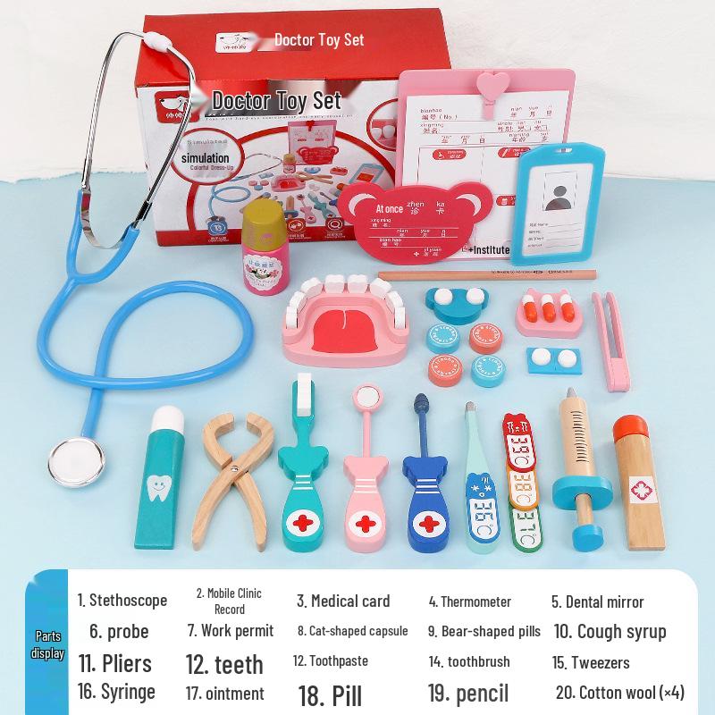 Детский деревянный набор доктора: Медицинский игровой набор «Маленький кролик» для мальчиков и девочек
Детский деревянный набор доктора: Медицинский игровой набор «Маленький кролик» для мальчиков и девочек