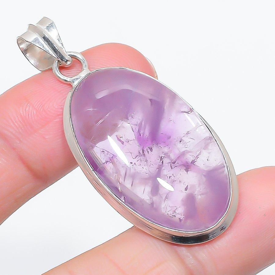 Natural Sage Amethyst Gemstone 925 Sterling Silver Jewelry Pendant 2.05 R2K69
Natural Sage Amethyst Gemstone 925 Sterling Silver Jewelry Pendant 2.05 R2K69