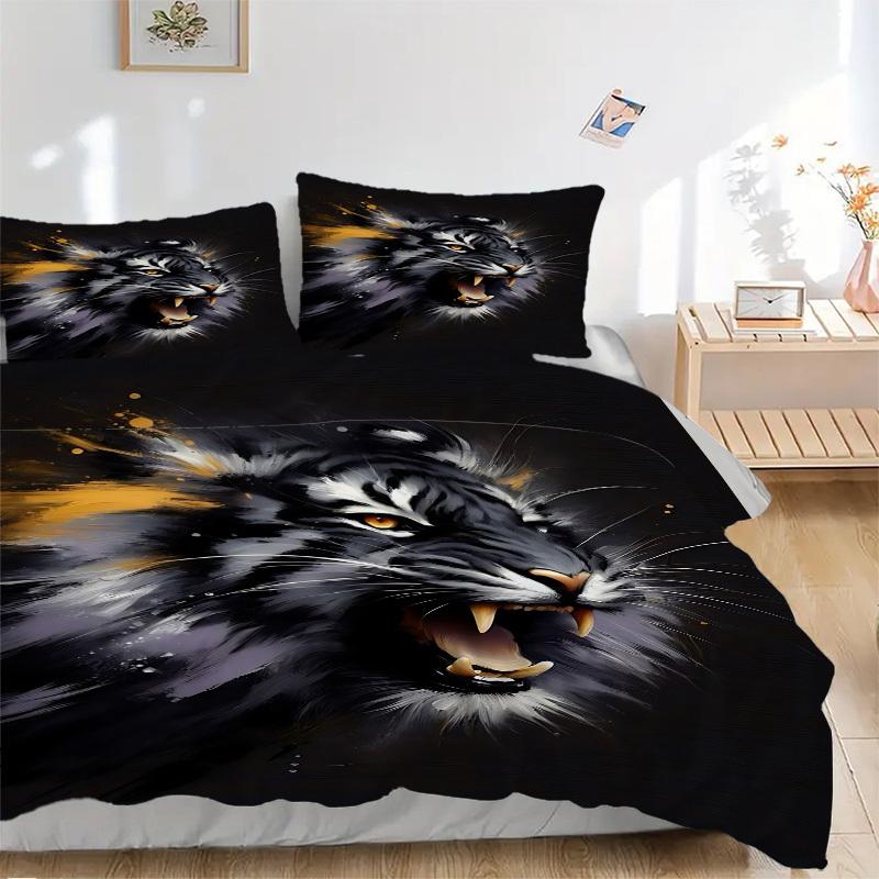 3PCs Tiger Print Design Cover Set, Breathable Fabric, Machine Washable (1 Duvet Cover + 2 Pillowcases) (Without Quilt) yy250911066 135x200cm
3PCs Tiger Print Design Cover Set, Breathable Fabric, Machine Washable (1 Duvet Cover + 2 Pillowcases) (Without Quilt) yy250911066 135x200cm