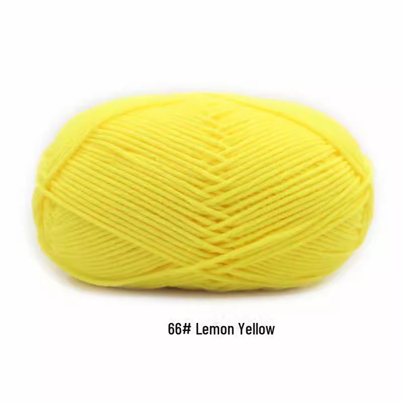 4 нити пряжи из молочного хлопка средней толщины для ручного вязания детских изделий лимонно-желтый
4 нити пряжи из молочного хлопка средней толщины для ручного вязания детских изделий лимонно-желтый