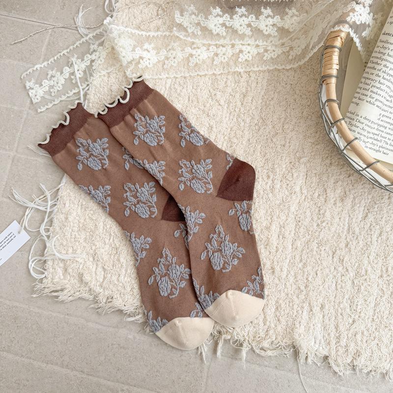 5pair Retro Lace Socks Children S Autumn And Winter Literary And Artistic Medium Tube Socks Stacking Socks Women S Anti-Weaving Relief Fungus Edge one size fits all кавовий
5pair Retro Lace Socks Children S Autumn And Winter Literary And Artistic Medium Tube Socks Stacking Socks Women S Anti-Weaving Relief Fungus Edge one size fits all кавовий