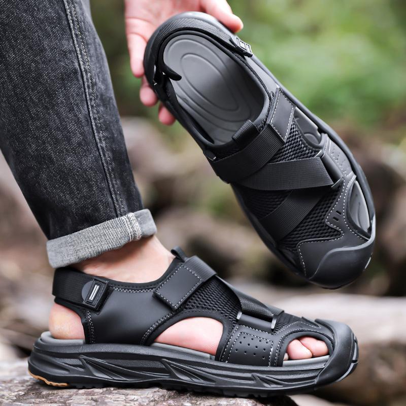 Summer men s sandals lightweight outdoor casual leather sandals soft beach sandals handmade large size men s sandals 44 коричневий
Summer men s sandals lightweight outdoor casual leather sandals soft beach sandals handmade large size men s sandals 44 коричневий