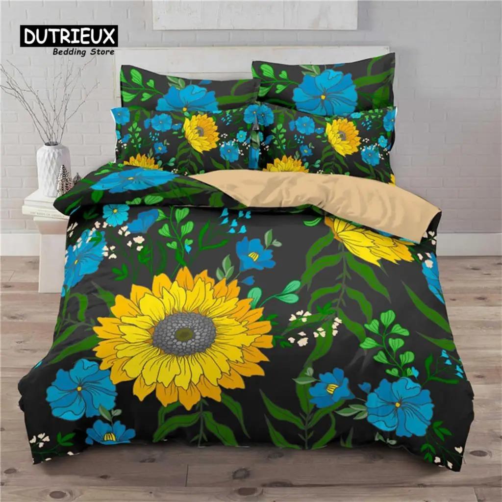 Sunflower Bedding Set Modern Microfiber Yellow Flowers Print Duvet Cover Alluring Sunflowers Summer Inspired Design Quilt Cover 70x133cm 2pcs
Sunflower Bedding Set Modern Microfiber Yellow Flowers Print Duvet Cover Alluring Sunflowers Summer Inspired Design Quilt Cover 70x133cm 2pcs