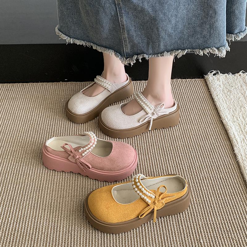 Small bag head drag women s spring new retro fashion pearl bow thick-bottomed half slippers 35
Small bag head drag women s spring new retro fashion pearl bow thick-bottomed half slippers 35