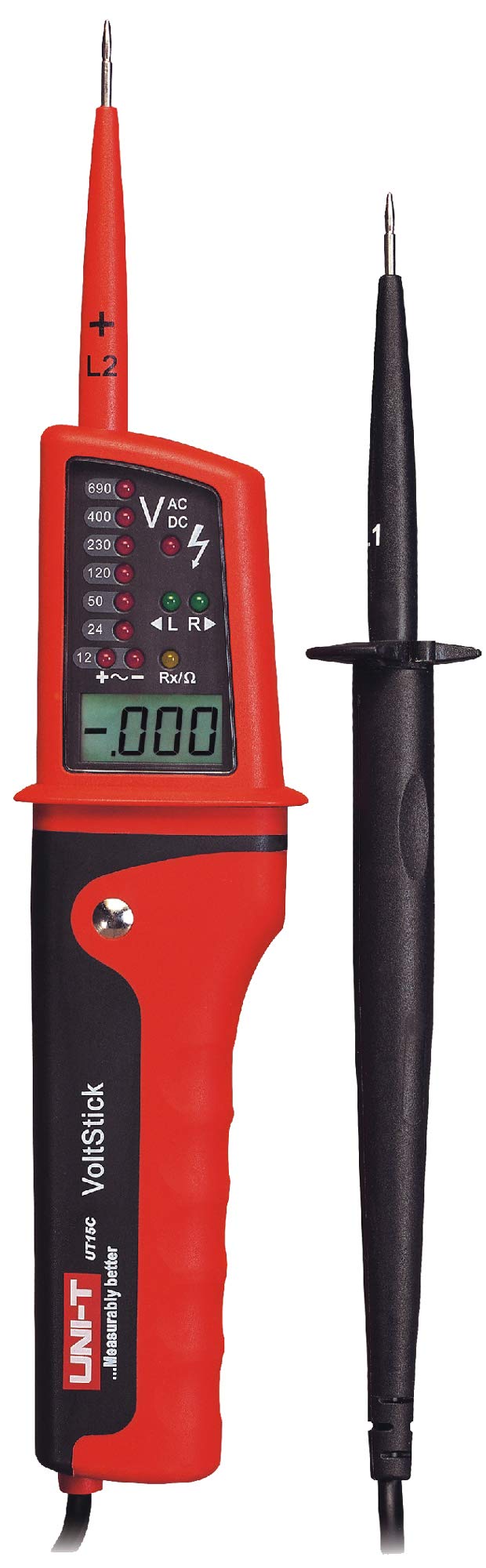 UT15C Водонепроникний тестер напруги Детектор напруги Мультиметр Високоточний електронний діагностичний інструмент РК-дисплей UNI-T AC/DC червоний
UT15C Водонепроникний тестер напруги Детектор напруги Мультиметр Високоточний електронний діагностичний інструмент РК-дисплей UNI-T AC/DC червоний