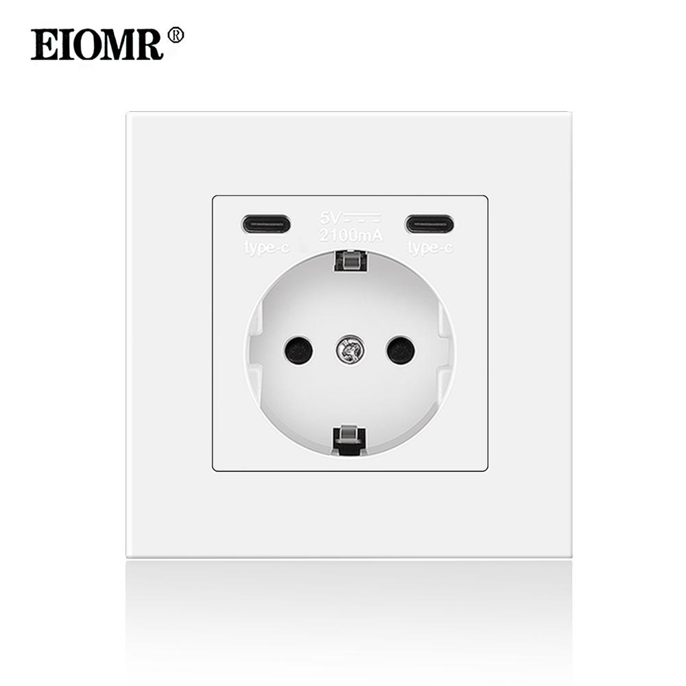 EIOMR EU Standard USB-C Power Socket,AC 110-250V 16A Flush Mount Wall Socket,New Double 5V 2.1A USB-C Standard Electrical Outlet Plastic White
EIOMR EU Standard USB-C Power Socket,AC 110-250V 16A Flush Mount Wall Socket,New Double 5V 2.1A USB-C Standard Electrical Outlet Plastic White