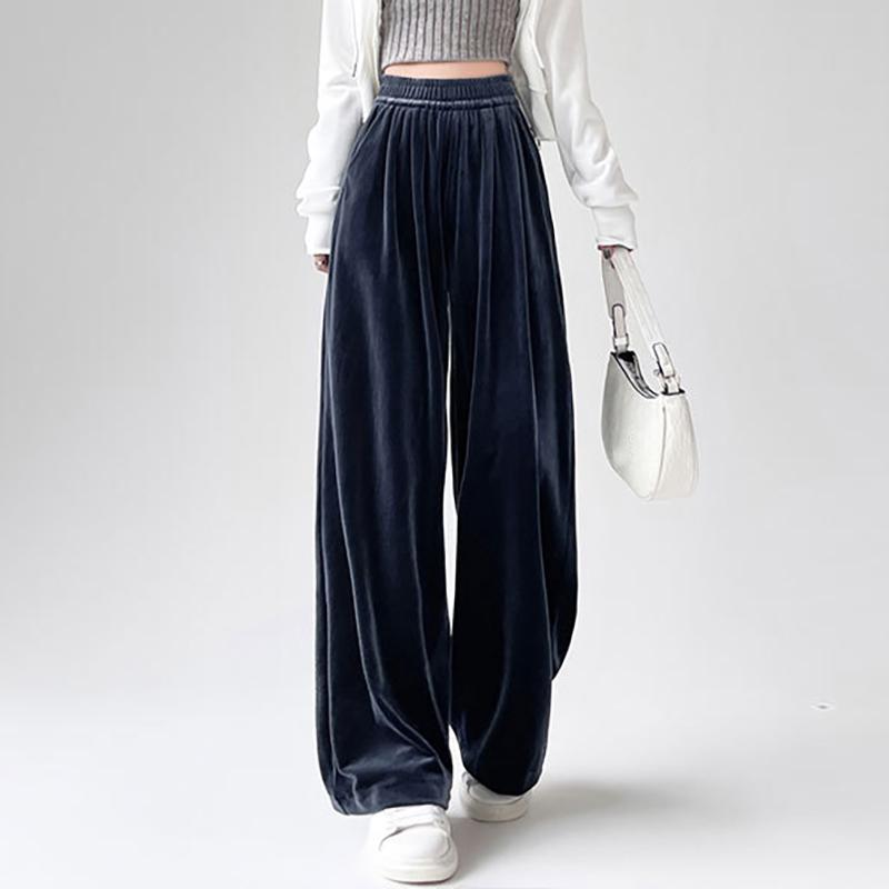 Женские брюки палаццо из золотого бархата на осень и зиму, свободные, с высокой посадкой, повседневные, драпирующиеся, прямые, длинные брюки-швабры XL
Женские брюки палаццо из золотого бархата на осень и зиму, свободные, с высокой посадкой, повседневные, драпирующиеся, прямые, длинные брюки-швабры XL