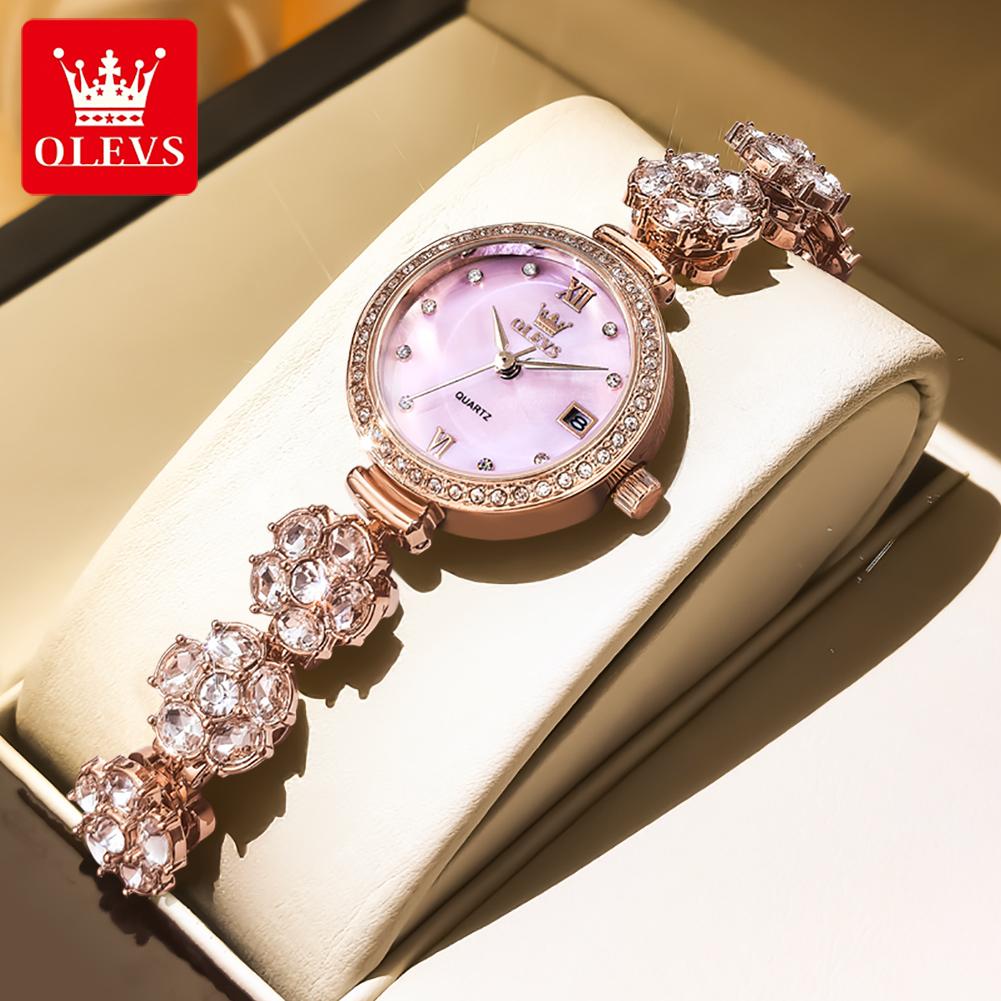 OLEVS Brand Original Luxury Rose Gold Bracelet Rotating Quartz Watch for Women Fashion Elegant Diamond Ladies Wristwatch рожевий
OLEVS Brand Original Luxury Rose Gold Bracelet Rotating Quartz Watch for Women Fashion Elegant Diamond Ladies Wristwatch рожевий
